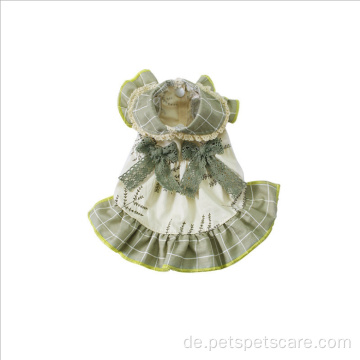 Sommer-dünne karierte Prinzessin-dünne Art-Hundebekleidung
